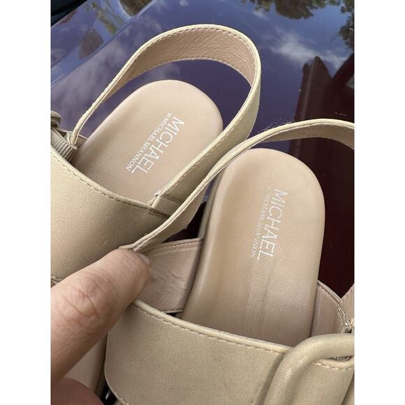 Michael Shannon Women's Beige Kira Espadrille Platform Sandals - Size 11 - Picture 5 of 6